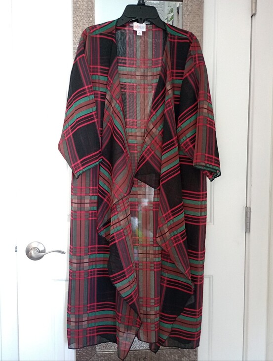 LuLaRoe Tops - LuLaRoe Plaid Sheer Cardigan